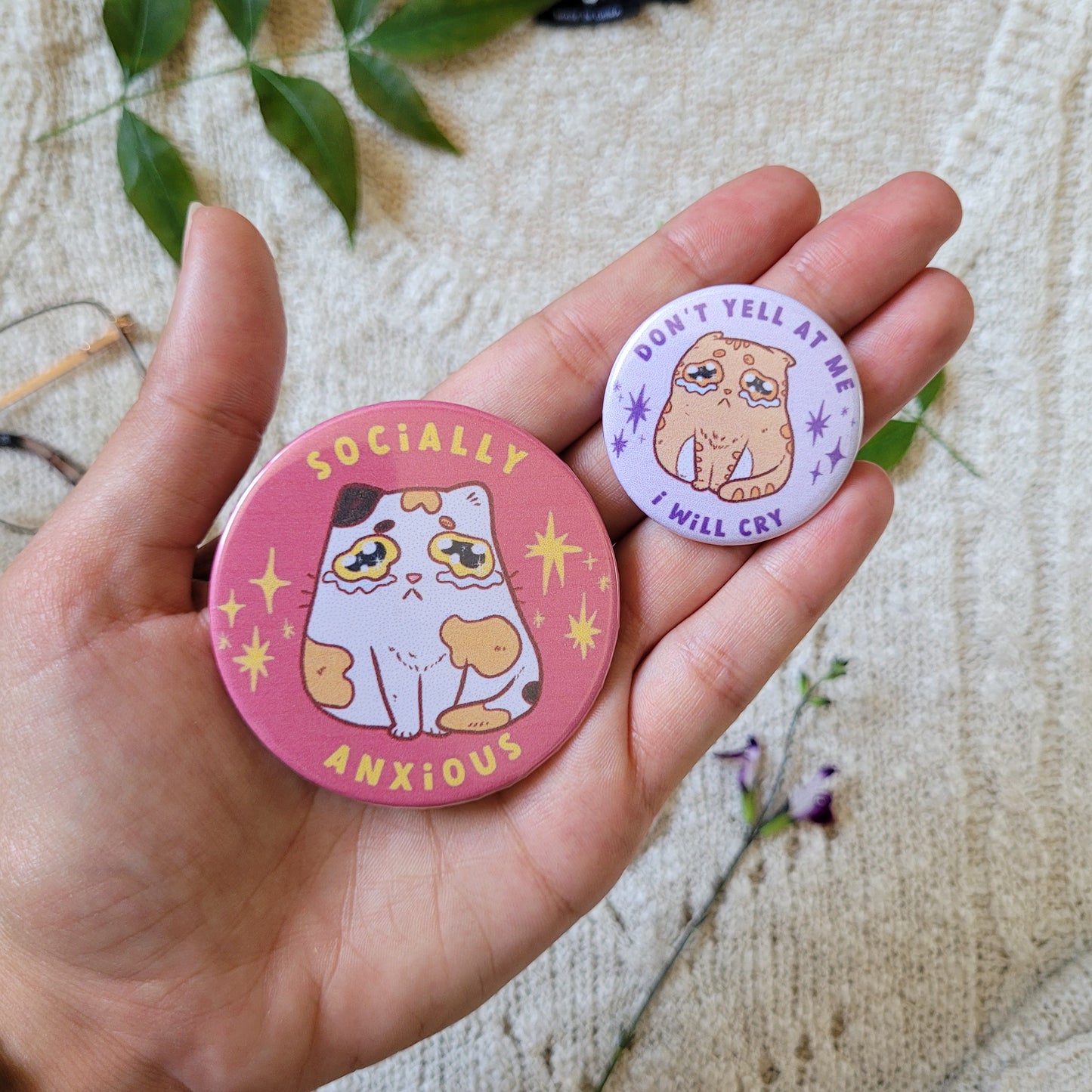 Badges XL "Anxious cats"